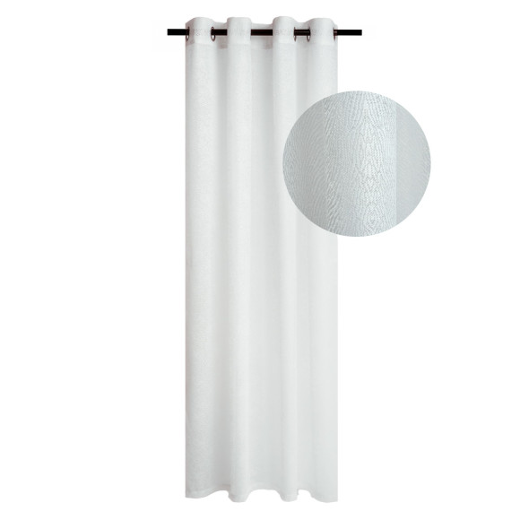 Firana z kółkami żakard WOW CHIC 140x270 off-whi